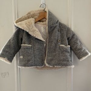 Zara hooded Sherpa jacket